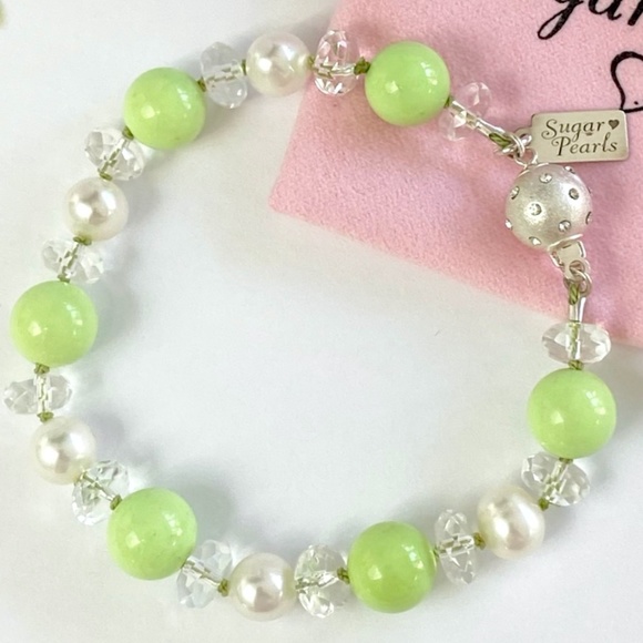 Green Turquoise, Pearl & Quartz Bracelet - Picture 3 of 5